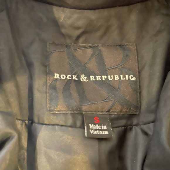 Rock & Republic Black Quilted Biker Jacket - Picture 4 of 4